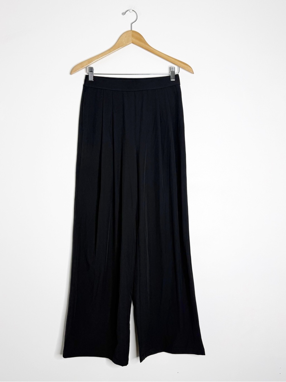 Halara Black Wide Leg Pull-On Pants Medium Stretch High Rise Waist Band